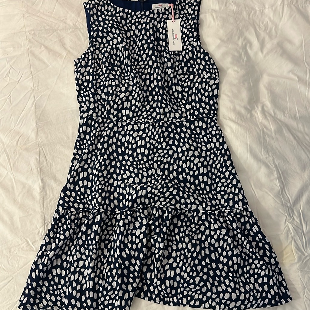 Vinyard Vines Painted Dots Sleeveless Dress Nwt Size 8